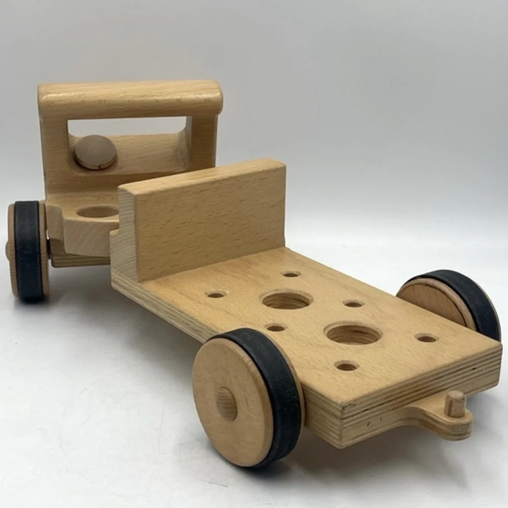 NIC “Creamobil” Beechwood Wooden Truck Base Model-Long: Manufactured in Germany